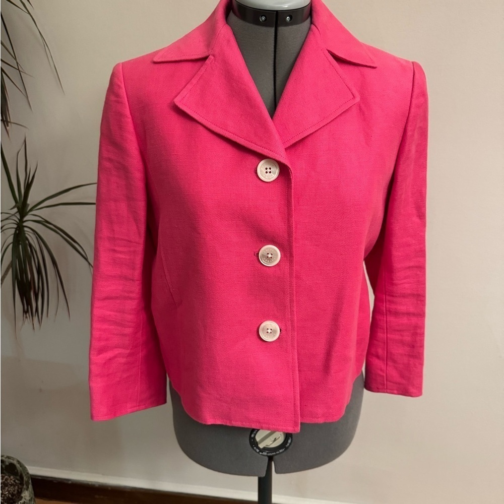 Ralph Lauren Vibrant Pink Linen Blazer
